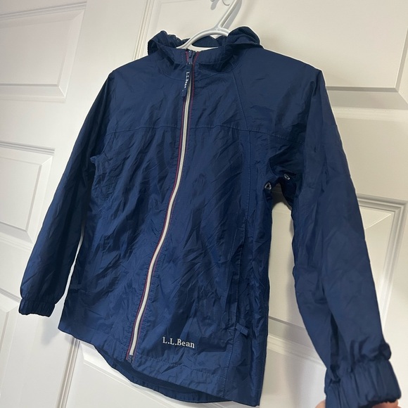 L.L. Bean Navy Discovery Rain Jacket - Picture 4 of 7